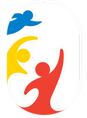 Logo Construim înCREDere – figuri colorate în oval